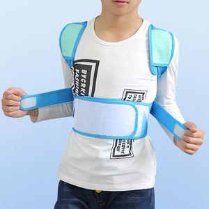 Ceinture correctrice de posture professionnelle pour enfants, gilet de soutien dorsal respirant bleu pour le fitness et le remodelage corporel - Product Image 1