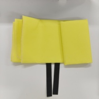 Couverture anti-feu portable jaune 1M*1M pour le camping et la maison, protection d'urgence contre les incendies domestiques, la cuisine et les feux de camp