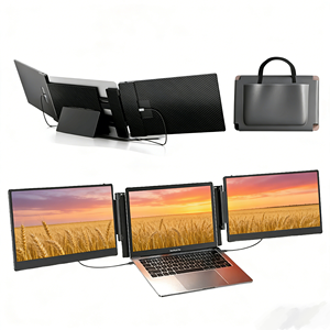 จอภาพพกพาสำหรับแล็ปท็อป OEM รุ่น S3 ขนาด 14 นิ้ว, จอเสริมแล็ปท็อปแบบพกพา FHD IPS พร้อมขาตั้งพับได้และลำโพง - Product Image 1