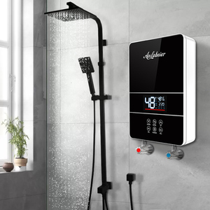 เครื่องทำน้ำอุ่นไฟฟ้า 6kW 220V แบบไร้ถัง หน้าจอสัมผัสอัจฉริยะ แผงกระจก ควบคุมผ่านแอพ WiFi IPX4 สำหรับห้องน้ำและห้องครัว - Product Image 1