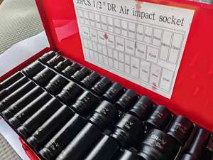 ホットセール35個アイアンボックス1/2インチドライブCr-Vヘビーデューティーブラックリン酸塩空気圧スクエア六角インパクトソケットディープソケットセット - Product Image 4