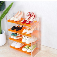 Étagère de rangement cosmétique moderne en acrylique et acier inoxydable à 5 niveaux, durable et écologique, pour salle de bain, vaisselle et bols, multi-étages sur pied