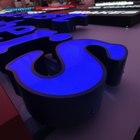 Enseigne lumineuse LED 3D personnalisée pour extérieur, lettres lumineuses, signalétique pour magasin, bâtiment, mur, publicité
