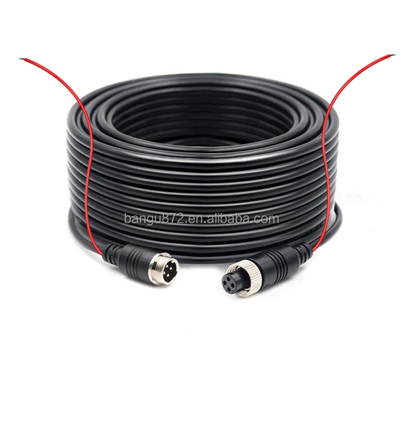 Factory Price 4Pin Aviation Head Female to BNC/RCA/DC CCTV Camera Car Monitor AV Connector Cable Wire with Video Audio Line
