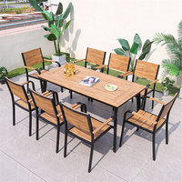 Ensemble de mobilier de jardin en fer forgé de style européen pour cour, extérieur, jardin, aire ouverte, balcon, table et chaises combinées CNLF