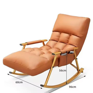 เก้าอี้โซฟาหนังพับได้สำหรับลานระเบียงเก้าอี้ปรับเอนได้สำหรับนอนเก้าอี้โยก - Product Image 1