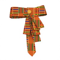 Col faux africain transfrontalier en polyester, style Dashiki, imprimé Ankara, décoratif, superposé, vintage, pour femme, en gros