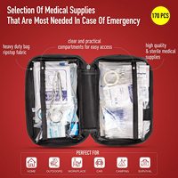 Trousse de premiers soins compacte, mini, imperméable, écologique/durable, tendance, pour la maison, les voyages, le camping, la randonnée, le véhicule