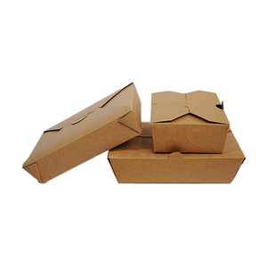 Impresión personalizada de papel Kraft biodegradable desechable comida rápida para llevar caja de embalaje fiambrera - Product Image 5