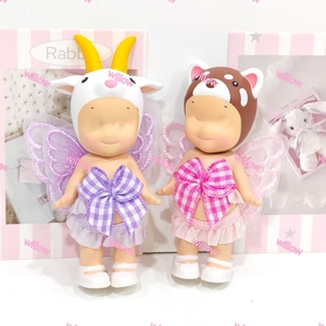 Ropa de tela hecha a mano para muñecas, accesorios para llaveros, conjunto de disfraces mini desmontables, multicolor, 10 cm, decoración artesanal DIY, venta al por mayor, 60 unidades - Product Image 4