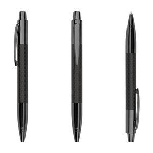 Di alta qualità Kasun nuovo arrivo in vera fibra di carbonio penna a sfera retrattile in metallo pieno con LOGO inciso 1.0mm Refill - Product Image 2