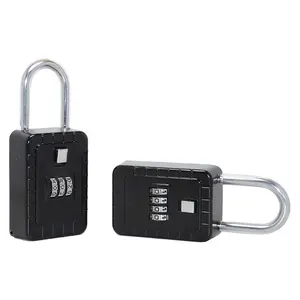 3-Key Lock Box Alpha Key Style Porta Knob Pendurado Cadeado Combinação Fechadura Segura Com Chaves, Fechadura Segura