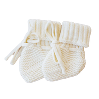 Vente chaude Personnalisé Couleur Unie Coton Doux Nouveau-Né Bébé Garçon Fille Blanc Tricot Chaussons Chaussettes D'hiver Chaussures Infantile