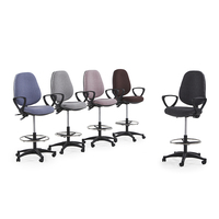 Chaise de bureau ergonomique en tissu pour la maison, chaise d'ordinateur avec accoudoirs, pivotante, réglable, dossier mi-haut, moderne