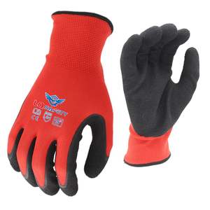 Guantes DE TRABAJO sumergidos en la palma de látex negro poliéster 13G con guante de nailon CE con guantes de seguridad recubiertos de látex - Product Image 1