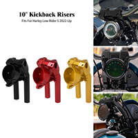 HCMOTORKU  Kit de rehausseurs de guidon réglables de 10 pouces pour moto, support de rehausseur de guidon pour Harley Softail 2022 et plus