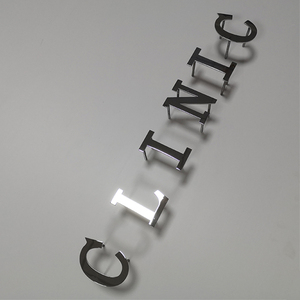 Al aire libre espejo Oficina de la compañía de Metal <span class=keywords><strong>Interior</strong></span> carta señalización 3d pulido montado en la pared de la señal - Product Image 5