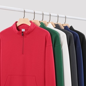Usine Oem Service sweat à capuche uni sweat à capuche zippé personnalisé polaire 700 Gsm hommes sweats à capuche à manches régulières automne hiver - Product Image 2