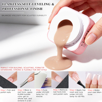 Nouveautés : Gel Constructeur Nude 60g Non Chauffant, Polygel Renforçant pour Extension d'Ongles, pour Salon et DIY, 12 Couleurs, Gel d'Extension