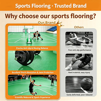 8,0mm Gem-Textur PVC-Sportboden 1,8m Breite Ultra-Dicker Elastischer Vinylboden für Basketball- und Badminton-Wettkampfhallen