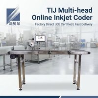 Vente directe usine : Imprimante jet d'encre TIJ NBER pour codage de date de péremption et logo, machine d'impression en ligne à écran tactile pour cartons, sans limite.