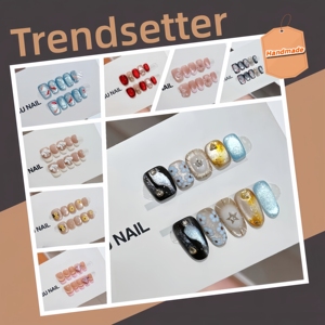 <span class=keywords><strong>Ongles</strong></span> en acrylique de haute qualité à presser, style français, application sur les doigts avec colle, prend en charge la personnalisation en petites séries - Product Image 6