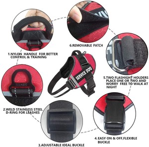 Harnais réfléchissant pour chien, gilet réglable avec sangle de poitrine et porte-étiquette d'identification pour la promenade en extérieur - Product Image 3