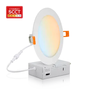 Cetl Cul Energystar 6 Inch Chìm Siêu Mỏng Led Bảng Điều Chỉnh Ánh Sáng Trang Bị Thêm Downlight Wafer Bảng Điều Chỉnh Dimmable Can-Killer Slim Bảng Điều Chỉnh