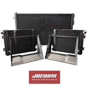 Sợi Carbon Kép Phía Trước Trao Đổi Nhiệt Kit Nước Tản Nhiệt Mát Gió Hướng Dẫn Mui Xe Cho Mercedes Benz W205 C63 - Product Image 2