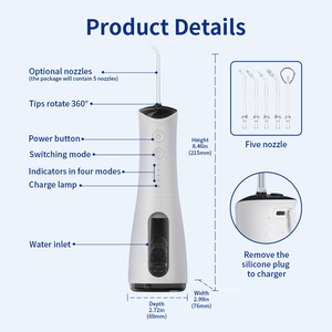 Wholesale Cheap Oral Irrigator IPX7 <b>Waterproof</b> OEM/ODM <b>Electric</b> Teeth Cleaning Device Home Travel Dental Floss Water Flosser - Product Image 6
