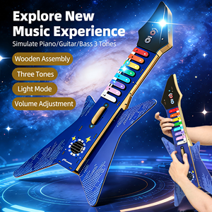 Kit de Matériel de <span class=keywords><strong>Guitare</strong></span> Électrique à Assembler Soi-même en Bois Yuglow – Instrument Éducatif Scientifique et Technologique pour Enfants Garçons et Filles - Product Image 6