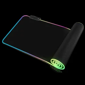 미끄럼 방지 고무 자료 사용자 정의 게임 조명 무선 RGB 마우스 패드 LED Mousepad 2022