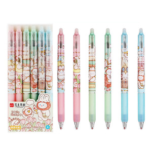 Grosir siswa 0.5mm panas tekan dihapus Gel pena netral termal sensitif kristal biru karbon hitam ungu hijau oranye - Product Image 6