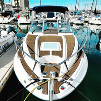 Tapis de pont avant pour bateau Bayliner 245 SB 2003, en mousse EVA imitation teck, style SeaDek MarineMat Gatorstep, auto-adhésif