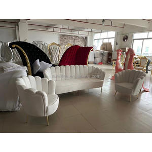 جديد تصميم ثلاثة مقاعد أريكة الزفاف الزفاف الأبيض طويل أريكة الأريكة للعروس و العريس أريكة كرسي - Product Image 3
