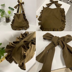 <span class=keywords><strong>Sac</strong></span> fourre-tout personnalisé à volants, <span class=keywords><strong>sac</strong></span> <span class=keywords><strong>de</strong></span> <span class=keywords><strong>plage</strong></span> d'été, sacs à bandoulière style français à volants, sacs <span class=keywords><strong>de</strong></span> shopping en coton doux et souples avec nœud papillon, OEM - Product Image 5