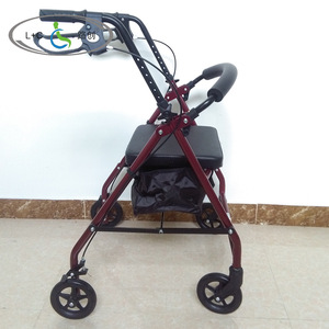 Lc Rollator <b>Walker</b> Aluminum Alloy 4 Wheels With Seat <b>For</b> Elderly And <b>Disabled</b> - Product Image 4