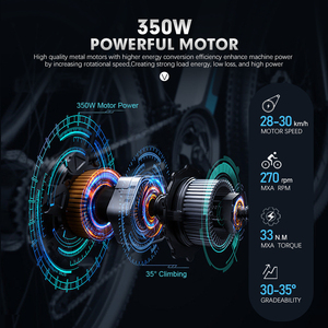 Kit de conversion de vélo électrique 36V 48V 350W, <span class=keywords><strong>moteur</strong></span> de moyeu arrière sans balais à engrenages rotatifs pour vélo électrique, compatible avec frein à disque V/Disc - Product Image 4
