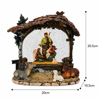 Beleuchtete Weihnachtskrippe LED Schneekugel Laterne Tragbare Heilige Familie Wasserglitzer-Licht für Innendekoration