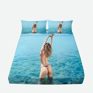 Set di biancheria da letto stampato in 3D lenzuolo con angoli 100% poliestere Set di letti da donna Sexy ragazzi ragazze camera da letto Decor biancheria da letto per la casa lenzuola
