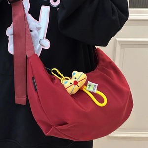 Casual and versatile crossbody <b>bag</b> lightweight and suitable for outings Japanese style retro dumpling <b>bag</b> for <b>college</b> students - Product Image 3
