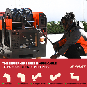 <span class=keywords><strong>Idropulitrice</strong></span> a getto ad alta capacità AMJET 150 bar 128 lpm per la pulizia di scarichi, con motore diesel, ideale per lavori comunali - Product Image 4