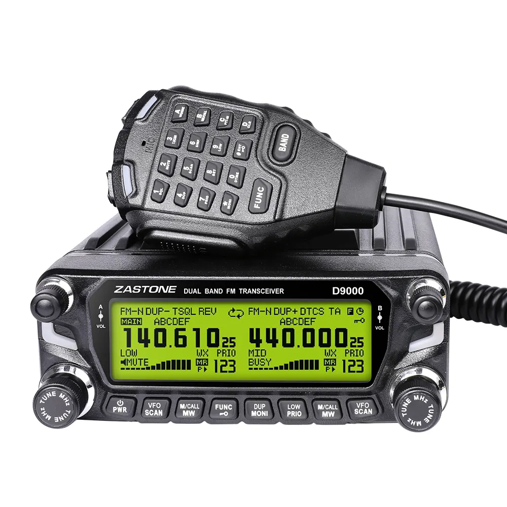 2023 zastone d9000 50 Wát xe Walkie Talkie 50km băng tần kép U/V vô tuyến di động HF thu phát CB đài phát thanh 136-174MHz 400-520MHz