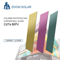 Panneaux solaires photovoltaïques en verre pour murs-rideaux CdTe BIPV à haute transmission lumineuse