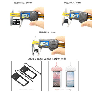 Sac de téléphone étanche transparent en PVC avec boucle à ressort, conception de fermeture réutilisable pour la natation et l'utilisation en extérieur - Product Image 4