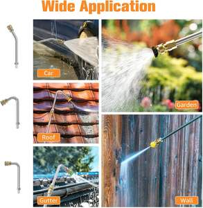 Asta di Prolunga <span class=keywords><strong>per</strong></span> Idropulitrice da 2,4 Metri <span class=keywords><strong>per</strong></span> <span class=keywords><strong>Pulizia</strong></span> <span class=keywords><strong>Grondaie</strong></span> con 6 Ugelli Spray, 3 Accessori <span class=keywords><strong>per</strong></span> <span class=keywords><strong>Pulizia</strong></span> <span class=keywords><strong>Grondaie</strong></span> Asta Curva - Product Image 4