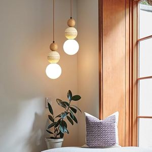 <span class=keywords><strong>Lampada</strong></span> <span class=keywords><strong>a</strong></span> <span class=keywords><strong>Sospensione</strong></span> Moderna in Pietra Naturale con Vetro Smerigliato Bianco, Lampadario Sferico per Interni, Illuminazione <span class=keywords><strong>a</strong></span> <span class=keywords><strong>Sospensione</strong></span> per Isola <span class=keywords><strong>Cucina</strong></span> - Product Image 3