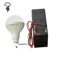 Ampoule LED à basse tension DC 12v 9w, coque en plastique, blanc, ampoule LED avec pince métallique adaptée aux batteries