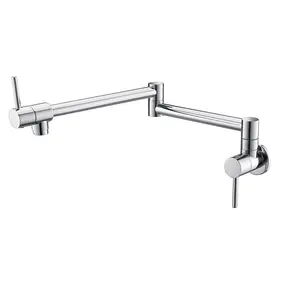 Extend Folding Sink Tap Wall Mounted Kitchen Faucet Dual Handle