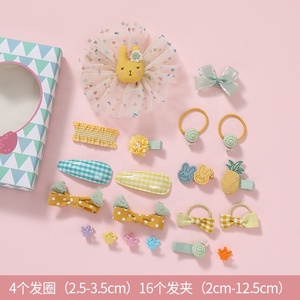 Conjunto de accesorios para el cabello para niña y niño, caja de regalo con pasadores, pinzas, lazos y pasadores, 24 Uds.